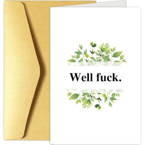 Chenive Funny Get Well Soon Card - Sympathy & Condolence Card for Breakups, Loss, Bad Days, Farewell & Encouragement