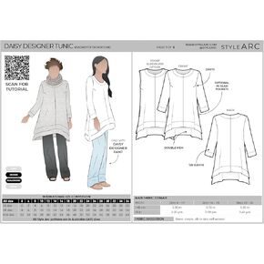 Style Arc Sewing Pattern - Daisy Designer Tunic (Sizes 18-30)