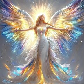 Keyifa Diamond Art Colored Angel Diamond Painting Kits للبالغين ، حفرًا كاملًا من الجولة الكاملة ، ألاك ملاك Diamond Dots Painting Mosaic للمبتدئين ، مركبة فنية للأحجار الكريمة DIY للمنزل.