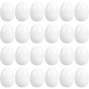 24 Pcs Easter Eggs Plastic Fillable Easter Eggs Bulk Empty Blank for Easter Basket Stuffers Fillers Easter Theme Party Favor Easter Hunt Stuffers Classroom Prize (Pink)