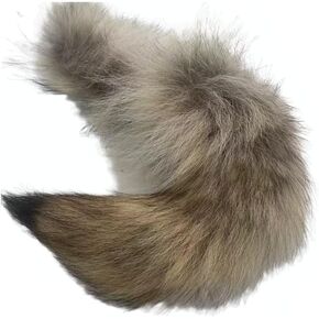 Real Coyote Fluffy Tail Costume Fur Pelts Cosplay and Hides Tails DIY Ornament