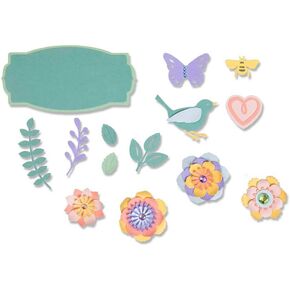 Sizzix Spring Things Dies, One Size, Multicolor