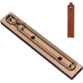 GLOBLELAND Strap Leather Cutting Die Wood Dies for Leather Cutter Leather Metal Cutting Template Leather Die Cutter with Smooth Wooden Base for DIY Leather Crafts