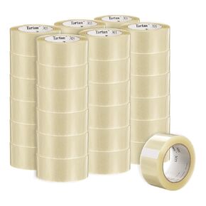 3M Tartan Box Sealing Tape 305 ، واضحة ، واجب الضوء ، دائمة ، 2.83 في × 109.36 ياردة (72 مم × 100 م) ، 24 لفات/حالة
