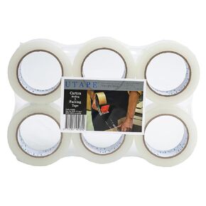 Clear Shipping Packing Tape for Moving Boxes, Heavy Duty Clear Tape 6 Rolls 2 inches x 110 Yards Long Package Tape Rolls, Moving Boxes Tape Total 660 Yards Long for Moving Supplies