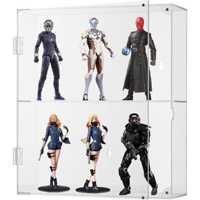 Clear Acrylic Action Figure Display Case,Wall Mounted or Desktop Dustproof Display Cases for Collectibles