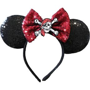 Clgift Princess Minnie Ears ، اختر لونك ، أذني ميني الزهرة ، أذني ميني الأزهار ، آذان الماوس الأرجواني (القراصنة)