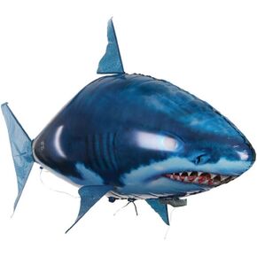 Remote Control Shark Toys Swimming Fish RC Animal Toy Infrared RC Fly Air Balloons Clown Fish Toy Gifts Party Decoration Balloon ANTI-GRAVITY INDOOR TOY HOVERS and FLOATS in MID-AIR (Blue)