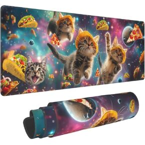 Dumpster on Fire Gaming Mouse Pad, 31.5 x 11.8 Inch Large Mouse Pads for Desk, Keyboard Mouse Mat with Non-Slip Base for Home and Office