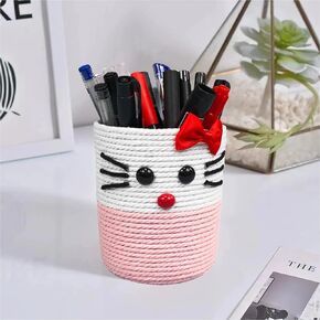 Cute Scarecrow Desk Pen Holder Organizer, Creative Table Stationery Organizer Pencil Organizer Cup for Art Supply, Office, School, Home