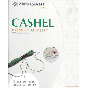 Precut Zweigart Cashel 28 Count Antique White 3281/101. Needlework Canvas, Cross Stitch Fabric, Embroidery Canvas 100% Linen