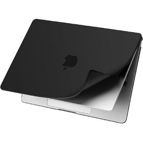 MOSISO Compatible with MacBook Air 13 inch Case 2022 2021 2020 2019 2018 A2337 M1 A2179 A1932, Shockproof Anti-Fingerprint Scratch Resistant PP Matte Soft Cover for MacBook Air 13.3 inch, Black