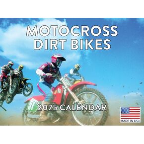 Motocross Dirt Bike Calendar 2025 Motorcycle Monthly Wall Calender 12 Month | American Made In The USA