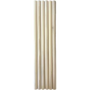 Split Wood Dowel Rods, 12-inch x 1/2-inch Unfinished Fluted Molding Trim for DIY and Crafts (12)