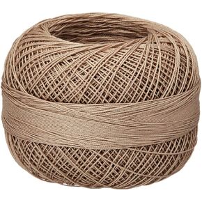Lizbeth Size 80 HH80 Cotton Thread 184 yds 10 Grams, Linen Medium