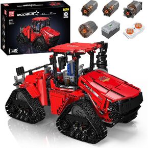 Mould King 18020 Tractor Building Blocks Toy, Remote Control Crawler Tractor with 4 Motors, Construction Vehicles Model for Kids/Adults (1698 Pieces)