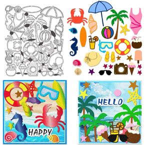 BENECREAT Camping Equipments Die Cuts for Card Making, Tents Fire Barbecue Carbon Steel Template Metal Embossing Cutting Dies for Paper DIY Scrapbooking Album Craft Home Decor