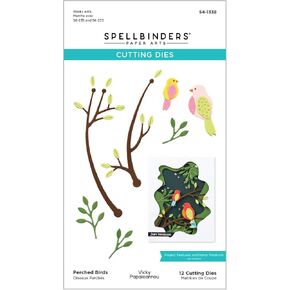 Spellbinders Perched Birds Etched Dies, Metal