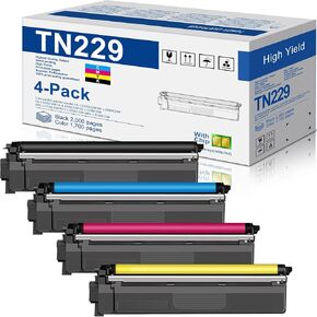 TN229 Toner Cartridges Replacement for Brother TN229 TN-229 Toner use to MFC-L3720CDW MFC-L3780CDW HL-L3280CDW MFC-L3765CDW Printer (TN2294PK, BK/C/M/Y)
