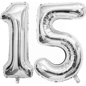 Silver 23 Number Balloons, 40 Inch Giant Number 23 Balloons Foil Mylar Helium Silver Number Balloons for 23th Birthday Party Supplies Anniversary Event Celebration Decorations