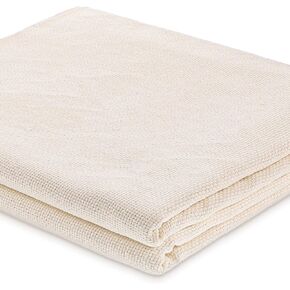 Cotton Beige Monks ClothTufting Cloth Punch Needle Fabric Monks Cloth for Embroidery Handwork(71 x 39Inch)