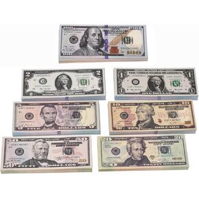 210 Pcs Movie Prop Money Copy Play Prop , Education Learning Toy for Music Video, Develops Early Math Skills