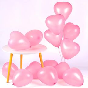 100 Pack Heart Shaped Balloons,10 Inch Latex Heart Balloons for Valentine's Day Engagement Wedding Party Decorations (Red) in Saudi Arabia