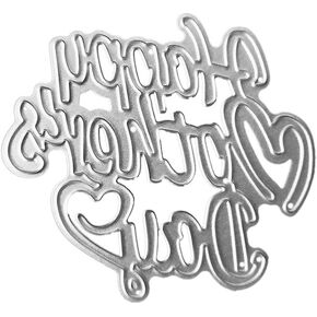 Lianglin Wu Happy Mother's Heart Metal Cutting Dies for Cards Making ، Die Cuts Acting Stencil Diy Scrapbooking Die-Cuts Paper Card Craft Decor