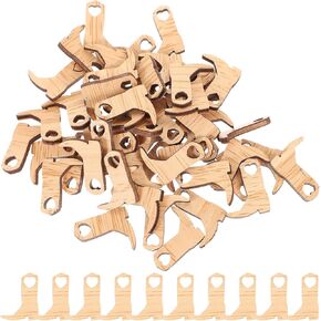 SEWACC 50pcs Unfinished Wooden Cutouts Miniature Wooden Boots Decoration Mini Embellishments Slices for DIY Crafts Wedding Party Decor