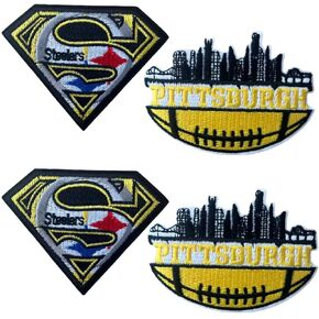 4PCS Rugby Fans Favorite Team Logo Iron On Patches Embroidery Applique for Clothes, Dress, Hat, Jeans, DIY Accessories
