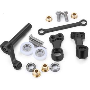 مجموعة تجميع الجرسان الألومنيوم متوافقة مع Tamiya CC01 1/10 RC Crawler Upgrade Car Parts Metal Assering مجموعة (أسود)