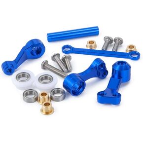 Aluminum Steering Bellcrank Assembly Set Compatible with Tamiya CC01 1/10 RC Crawler Car Upgrade Parts Metal Steering Assembly Kit (Black) in Kuwait