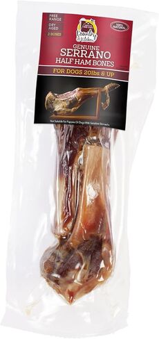 Genuine Serrano Ham Bone, 100% Natural, Dry Aged, for Medium Sized Dogs, Pack of 1 in Saudi Arabia