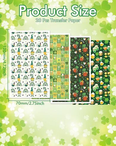 Puocaon Easter Clay Transfer Paper - 20 Pcs Colorful Easter Egg Polymer Clay Transfer Paper, Bright Flower Eggs Clay Transfer Sheets, Polymer Clay Transfer Paper for Jewelry Earrings Making in Kuwait