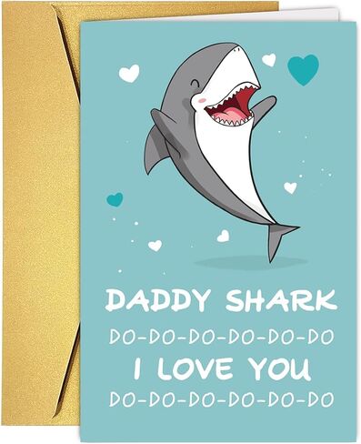 Cute Dad Birthday Day Card For Daddy Father Stepfather Grandpa, Lovely Fathers Day Card&Gift From Son Daughter Kids, Happy Father's Day Gift Ideal in Saudi Arabia