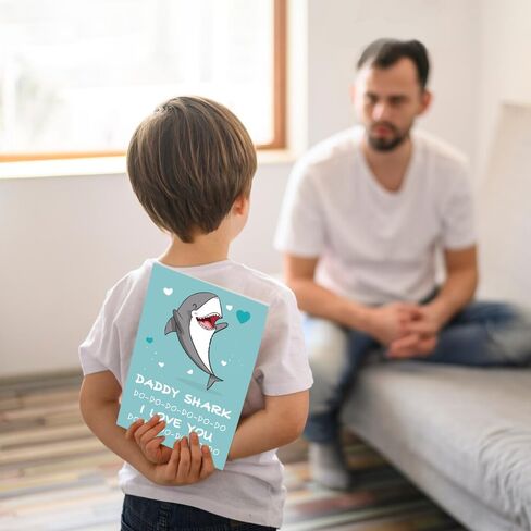 Cute Dad Birthday Day Card For Daddy Father Stepfather Grandpa, Lovely Fathers Day Card&Gift From Son Daughter Kids, Happy Father's Day Gift Ideal in Saudi Arabia
