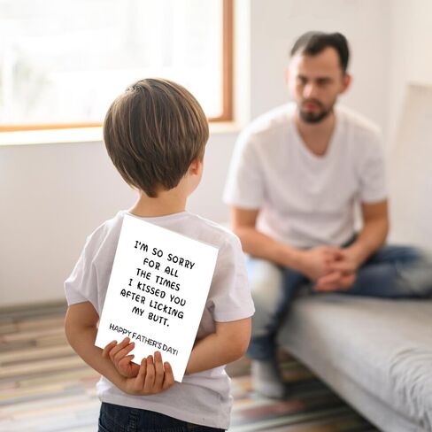 Cute Dad Birthday Day Card For Daddy Father Stepfather Grandpa, Lovely Fathers Day Card&Gift From Son Daughter Kids, Happy Father's Day Gift Ideal in Saudi Arabia