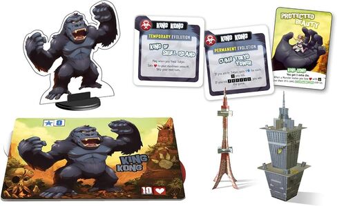 IELLO: Monster Pack King Kong Expansion, Strategy Board Game, Introduces King Kong Into The Roster, 2 to 6 Players, 30 Minute Play Time, Ages 8 and Up in Kuwait