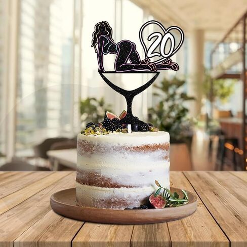 Glitter Crazy Girl 35 Cake Topper Let’s Glow Crazy Party Theme Decoration Supplies Women Girls Happy Birthday 35th Anniversary Party Decor Supplies in Saudi Arabia