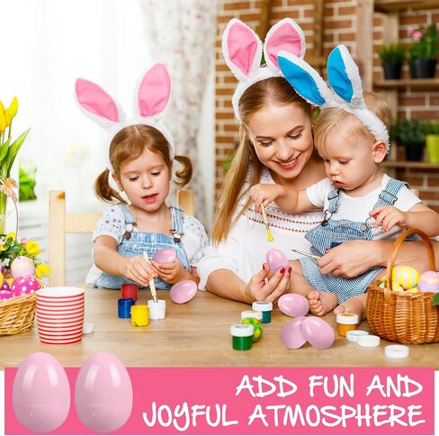 24 PCS Easter Eggs Plastic Eliper Exter Beags Bupration فارغة فارغة لمواد حشو سلة عيد الفصح ، حفل عيد الفصح. in Saudi Arabia
