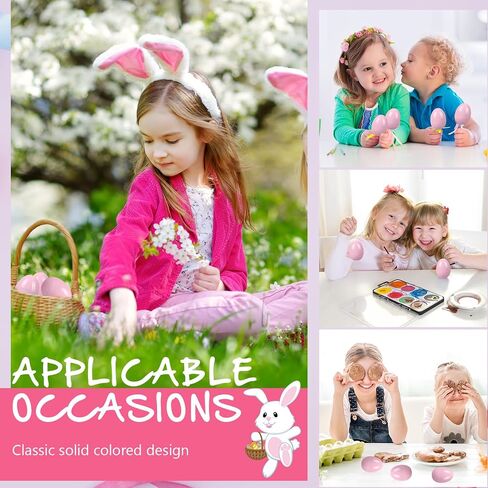 24 PCS Easter Eggs Plastic Eliper Exter Beags Bupration فارغة فارغة لمواد حشو سلة عيد الفصح ، حفل عيد الفصح. in Saudi Arabia