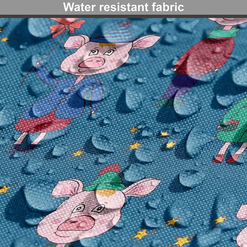 Ambesonne Floral Fabric من الفناء ، Art Nouveau Poppy Flowers Retro Spring Garden Betals Hobby & Seleing ، نسيج مزخرف لسلال تخزين النسيج تنجيد اللوح الأمامي ، 2 ياردة ، برتقالي in Kuwait