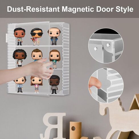 Clear Acrylic Action Figure Display Case,Wall Mounted or Desktop Dustproof Display Cases for Collectibles in Saudi Arabia