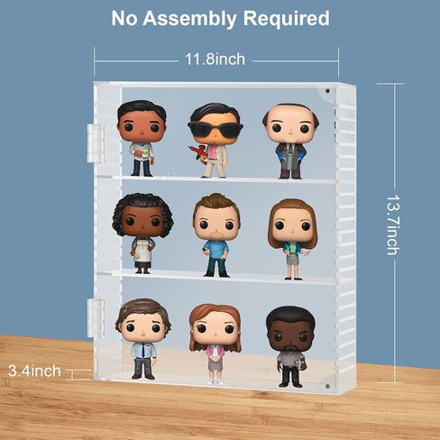 Clear Acrylic Action Figure Display Case,Wall Mounted or Desktop Dustproof Display Cases for Collectibles in Saudi Arabia