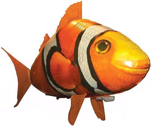 ألعاب القرش الخاصة بالتحكم عن بعد السباحة الأسماك RC لعبة الحيوانات الأشعة تحت الحمراء RC Fly Air Balloons Clown Fish Toy Gifts Party Balloon Balloon Anti-Gravity Rovers and Floats in Midio Air (Blue) in Kuwait