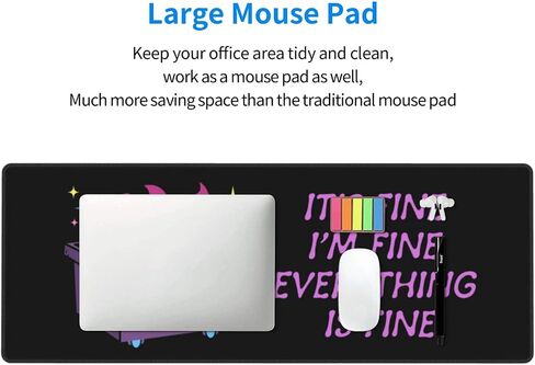 Dumpster on Fire Gaming Mouse Pad, 31.5 x 11.8 Inch Large Mouse Pads for Desk, Keyboard Mouse Mat with Non-Slip Base for Home and Office in Saudi Arabia
