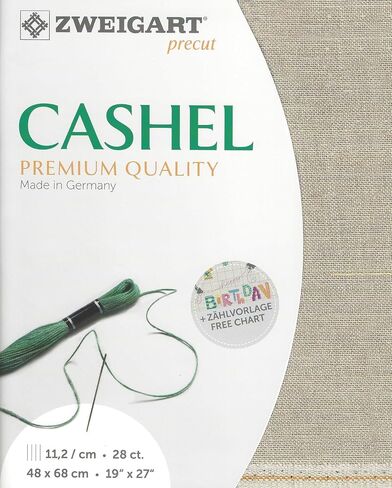 Precut Zweigart Cashel 28 Count Antique White 3281/101. Needlework Canvas, Cross Stitch Fabric, Embroidery Canvas 100% Linen in Kuwait
