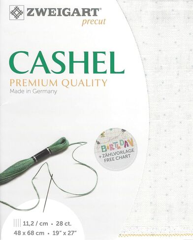 Precut Zweigart Cashel 28 Count Antique White 3281/101. Needlework Canvas, Cross Stitch Fabric, Embroidery Canvas 100% Linen in Kuwait