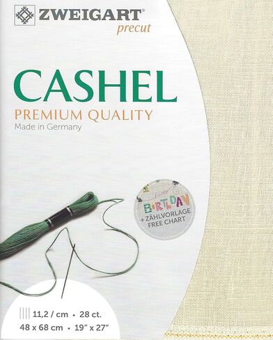 Precut Zweigart Cashel 28 Count Antique White 3281/101. Needlework Canvas, Cross Stitch Fabric, Embroidery Canvas 100% Linen in Kuwait