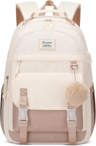 School Backpack for Teen Girls, 15.6 Inch College Backpack Elementary Middle High School Bag Large Cute Bookbags, Lightweight Laptop Backpacks Casual Daypack Kids Book Bag for Women Students in Saudi Arabia